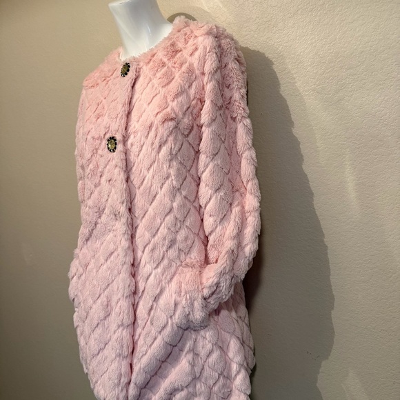 Me Jane Faux Fur Pink Teddy Jacket - Picture 3 of 10